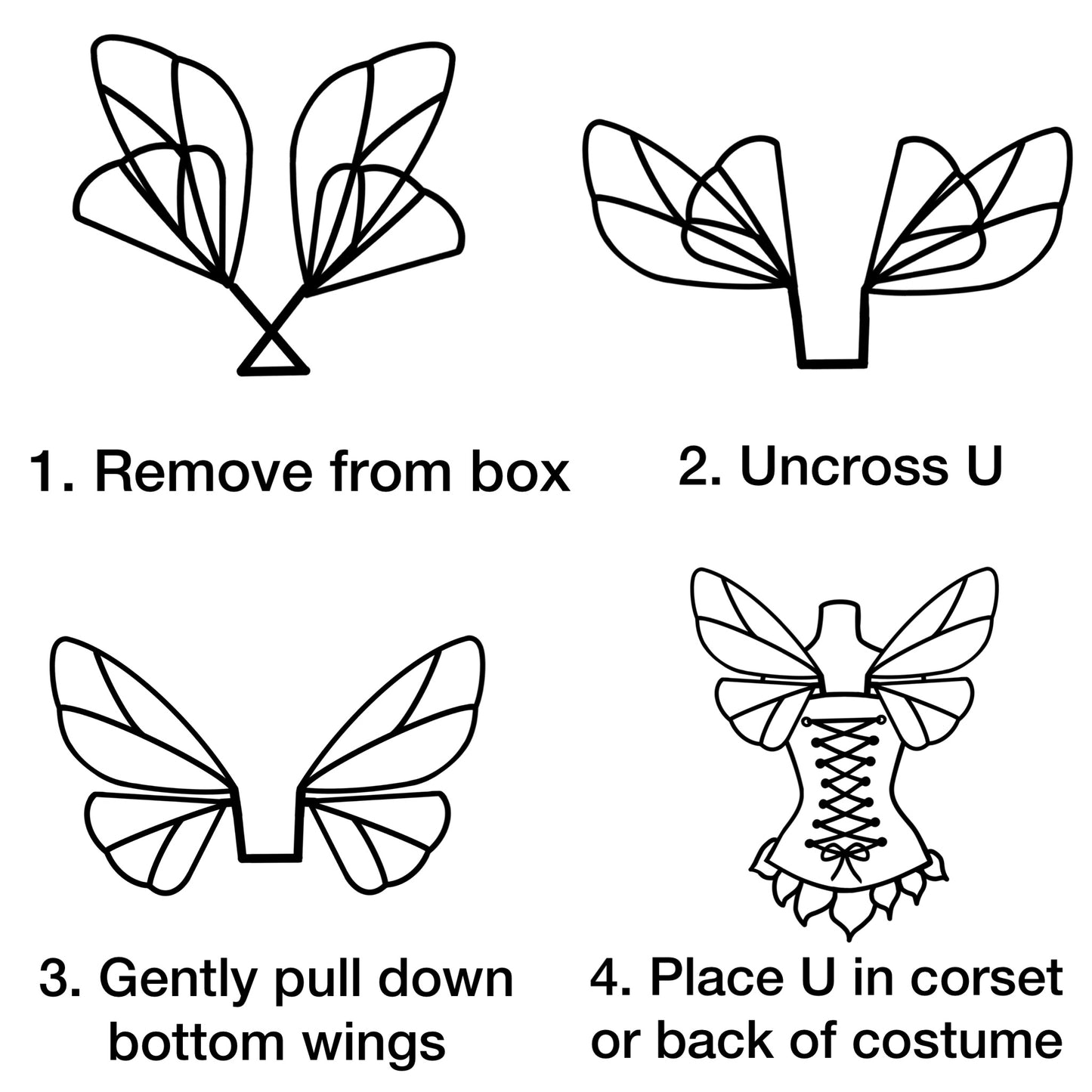 READY TO SHIP Mini Butterfly Fairy Wings