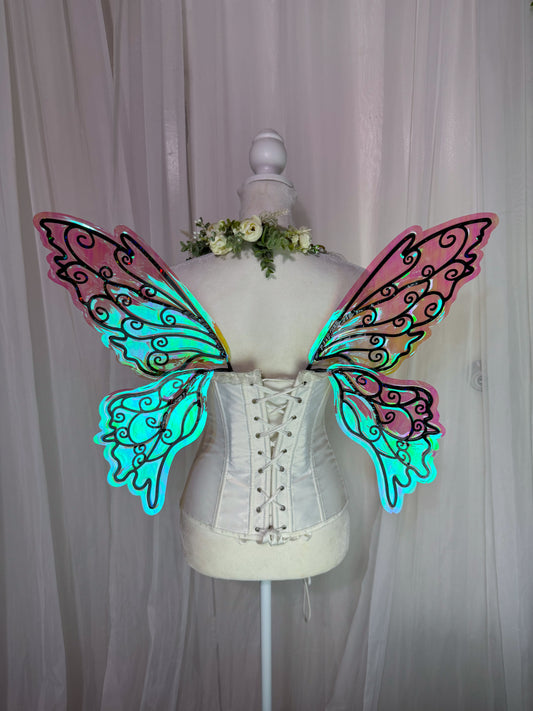 READY TO SHIP Black Swirl Small Clarion Fairy Wings