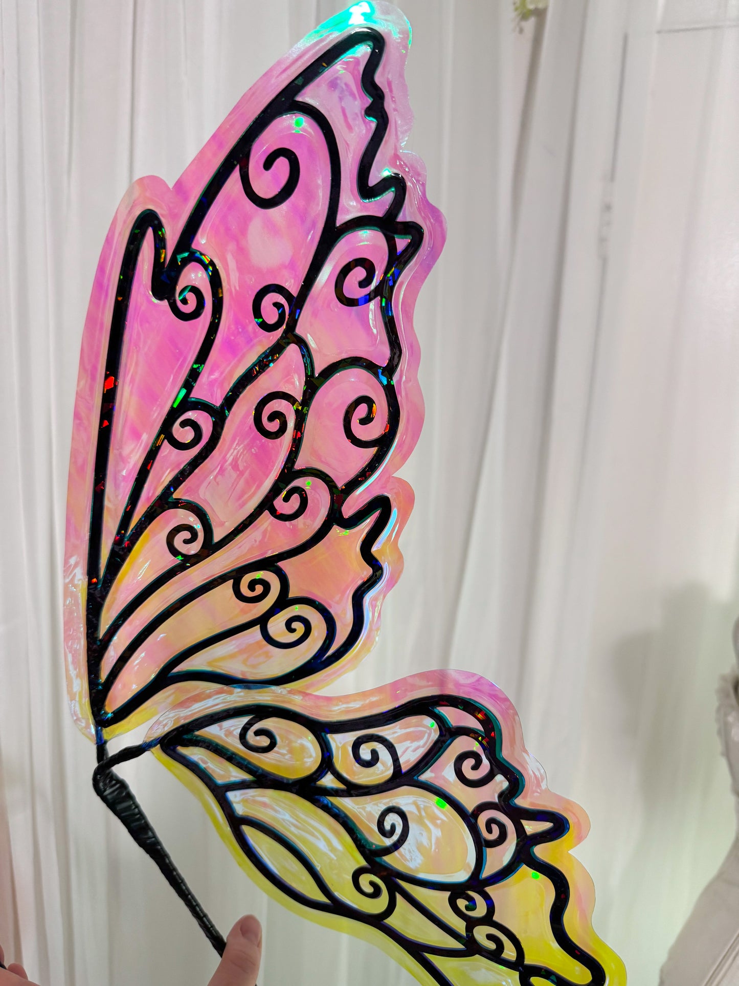 READY TO SHIP Black Swirl Small Clarion Fairy Wings